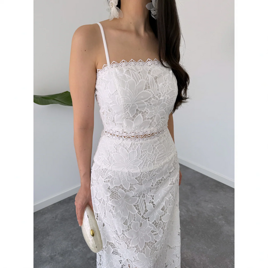 ANGELA LACE WHITE CO-ORD SET